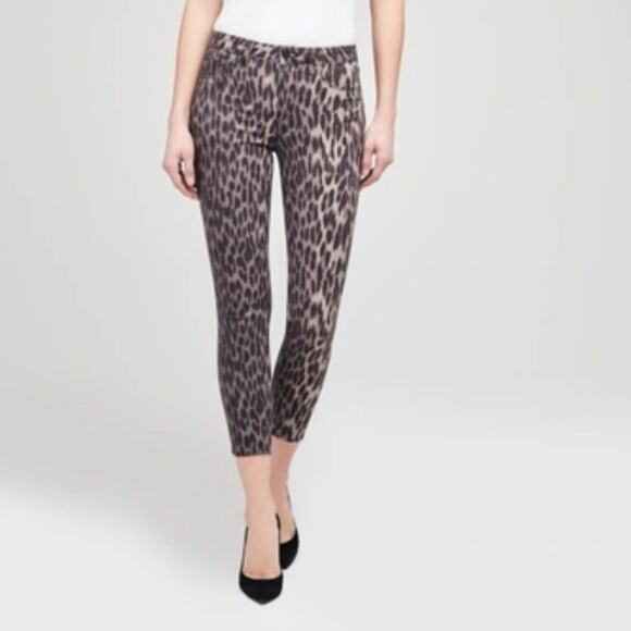 L'AGENCE Denim - L' AGENCE Margot Skinny High Rise Dark Olive Multi in Size 25